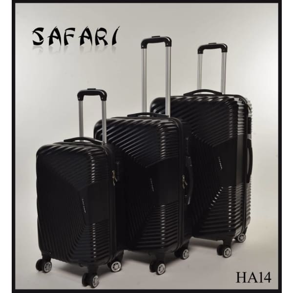 Ensemble de 3 Valises SAFARI - Noir (HA14) Ensemble de 3 Valises SAFARI - Noir (HA14)